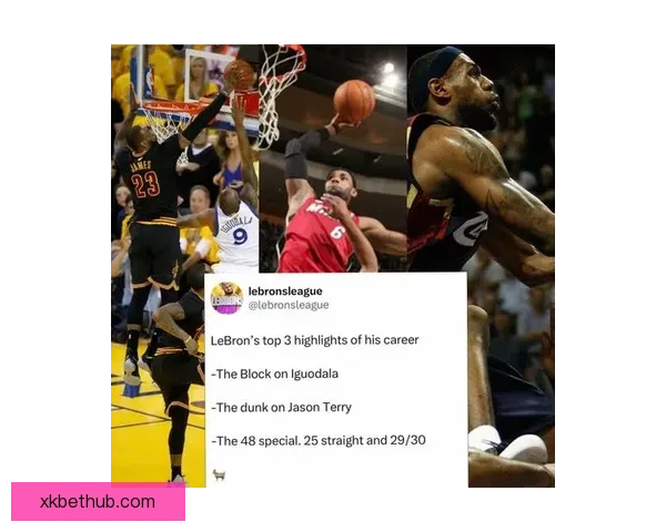 詹姆斯回顾生涯三大高光瞬间世纪封盖扣翻特里东决入选